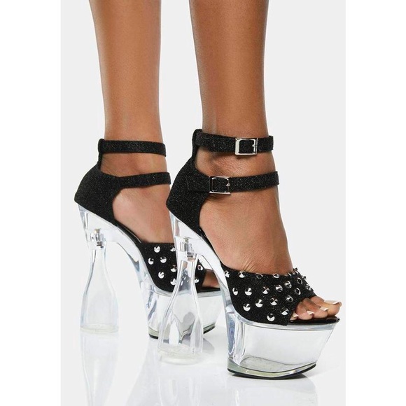Exotic Studded Platform Heels - Picture 1 of 4